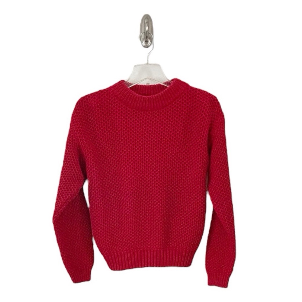 Moods by Krizia Vintage 80’s Women’s Ramie & Cotton Red Chunky Knit Sweater Sz M